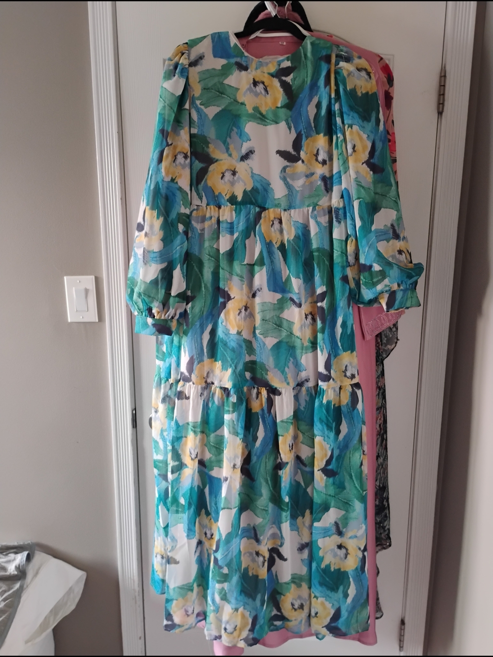 Floral Maxi Dress; Teal Meadows